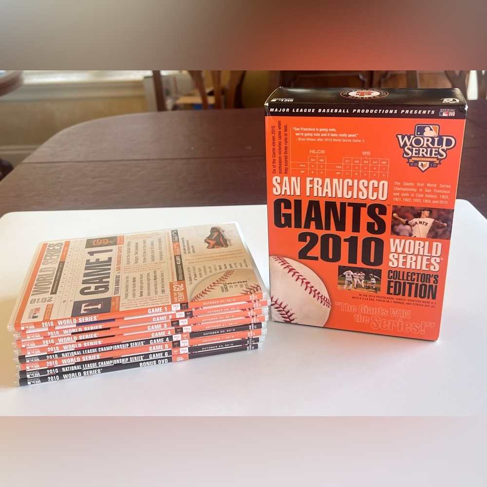 SF Giants 2010 World Series DVDs Set